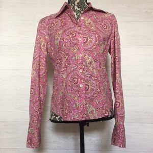 Hilfiger Shirt button down long sleeve paisley